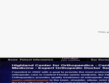 Tablet Screenshot of highlandortho.com